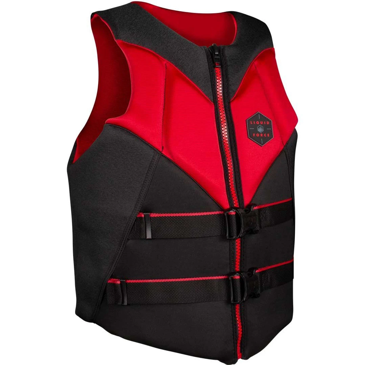 Liquid Force Rush Life Jacket - Black/Red 1 Liquid Force Rush Life Jacket - Black/Red