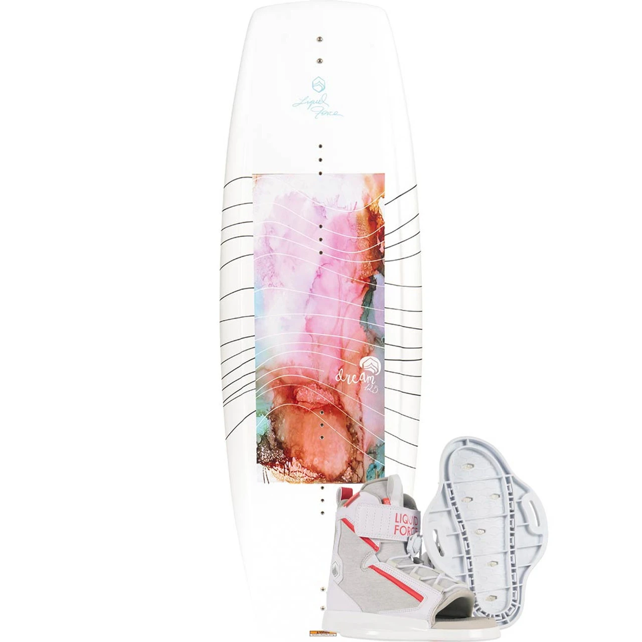 Liquid Force Dream Girl's Wakeboard Package W/ Dream Boots - 2023 1 Liquid Force Dream Girl's Wakeboard Package W/ Dream Boots - 2023