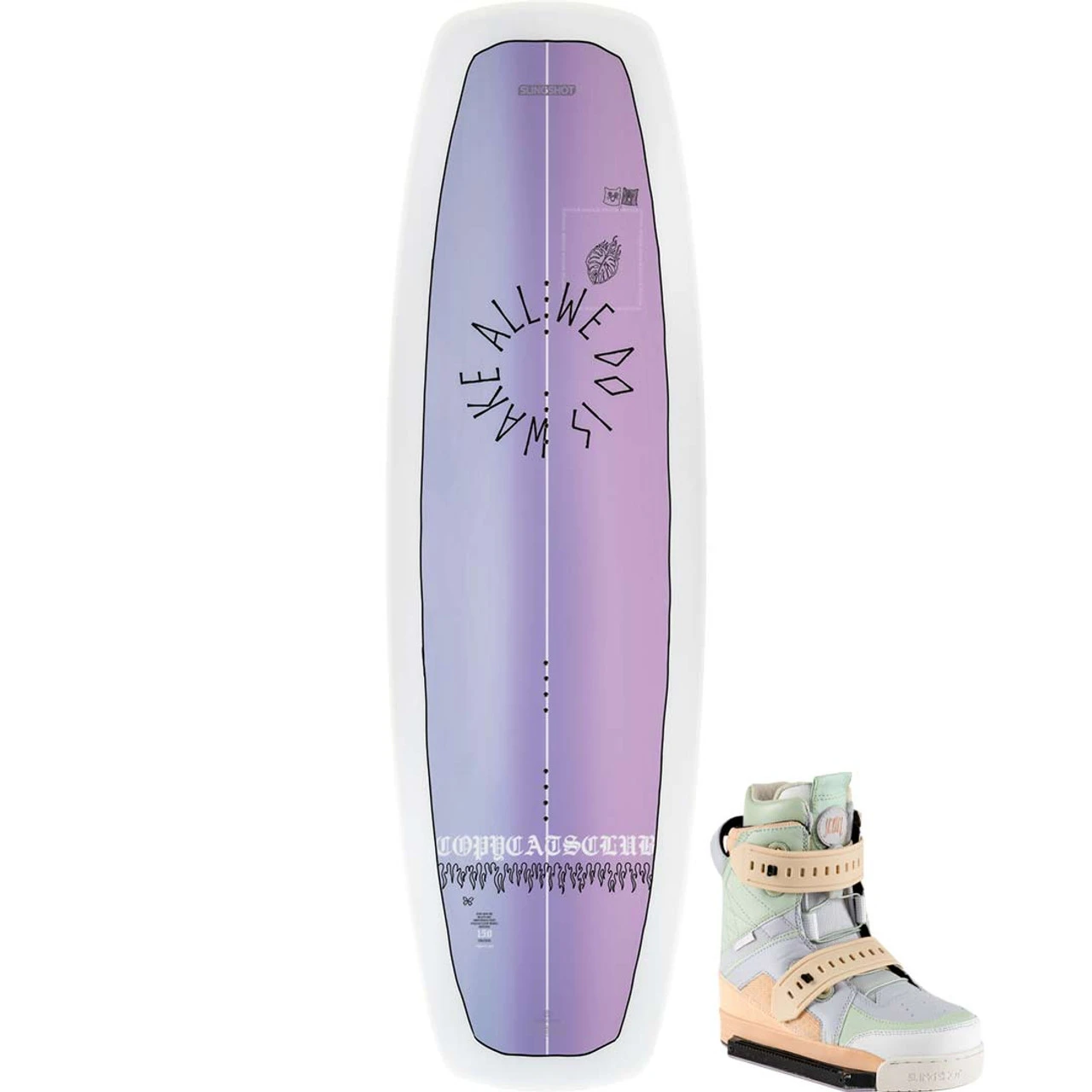 Slingshot Copycat Pro Women's Wakeboard Package W/Jewel Boots - 2023 1 Slingshot Copycat Pro Women's Wakeboard Package W/Jewel Boots - 2023