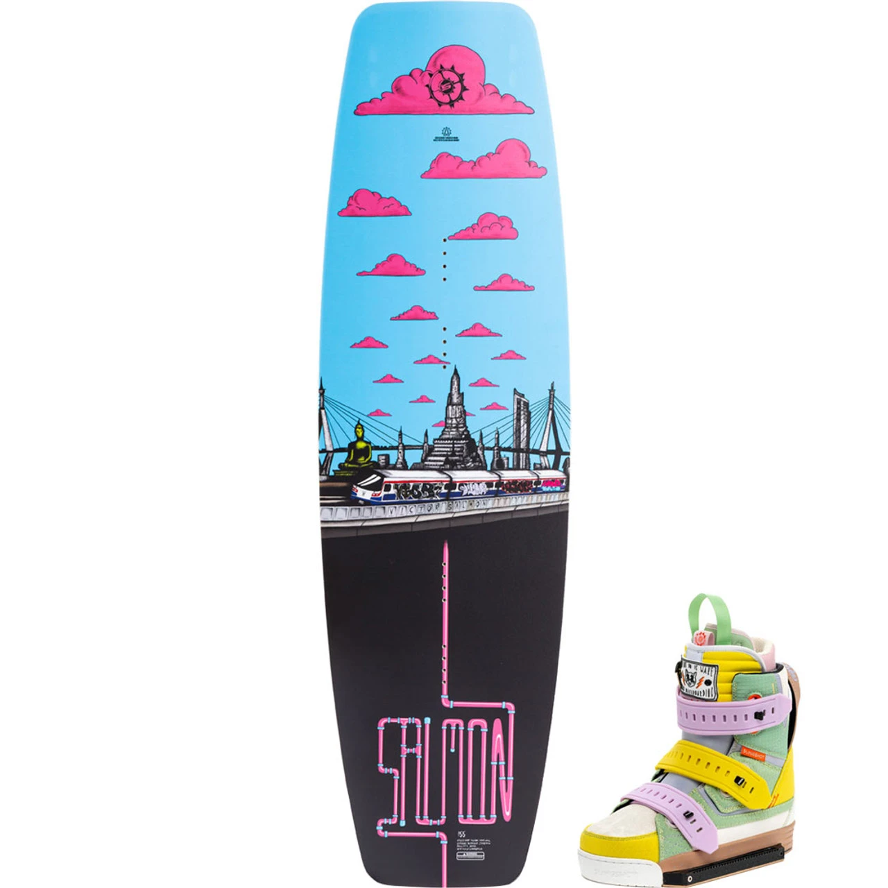 Slingshot Salmon Wakeboard Package W/ Copycat Boots - 2022 1 Slingshot Salmon Wakeboard Package W/ Copycat Boots - 2022