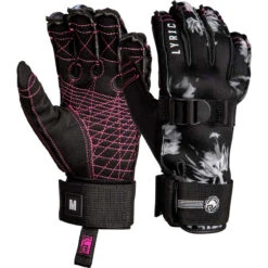 Radar Lyric Inside-Out Women's Water Ski Gloves - Black/White