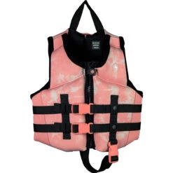 Radar Girl's Child Life Jacket - Bubble Gum Swirl -Cheap Ronix Ride Store Radar Girls Child Coast Guard Approved Life Jacket Front 04567.1661892036