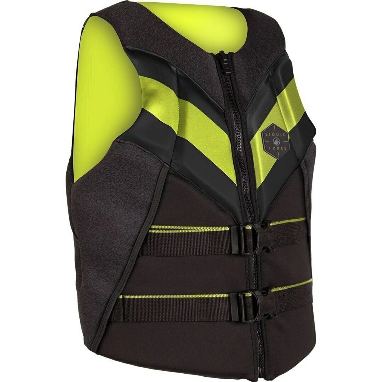 Liquid Force Rush Life Jacket - Black/Lime 1 Liquid Force Rush Life Jacket - Black/Lime
